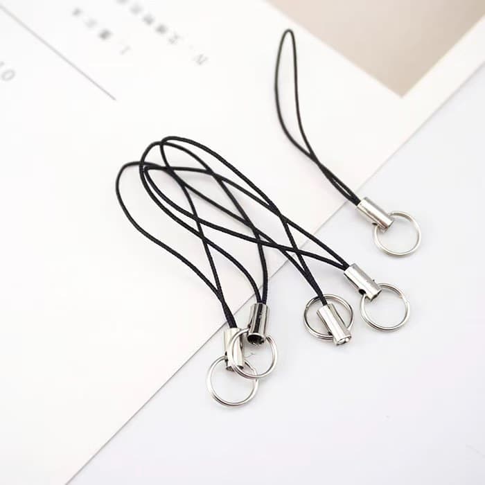 DIY Handmade Double Loop Phone Strap Phone Accessory Decorative Lanyard Craft Accessories Plush Toy Charm