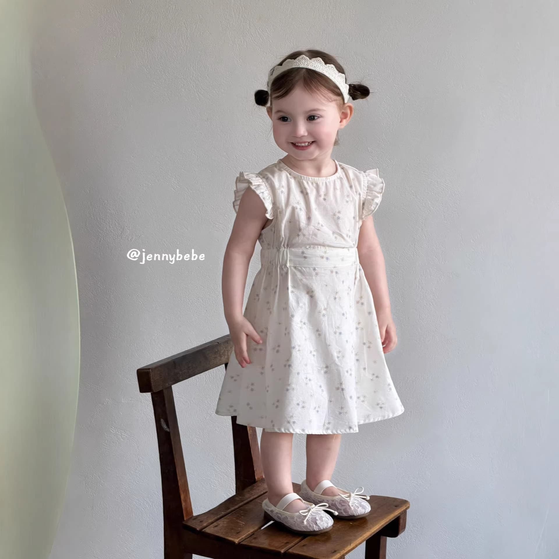 jennybebe2026 New Korean Style Girls Dress Baby Summer Sweet Floral Print Sleeveless Dress