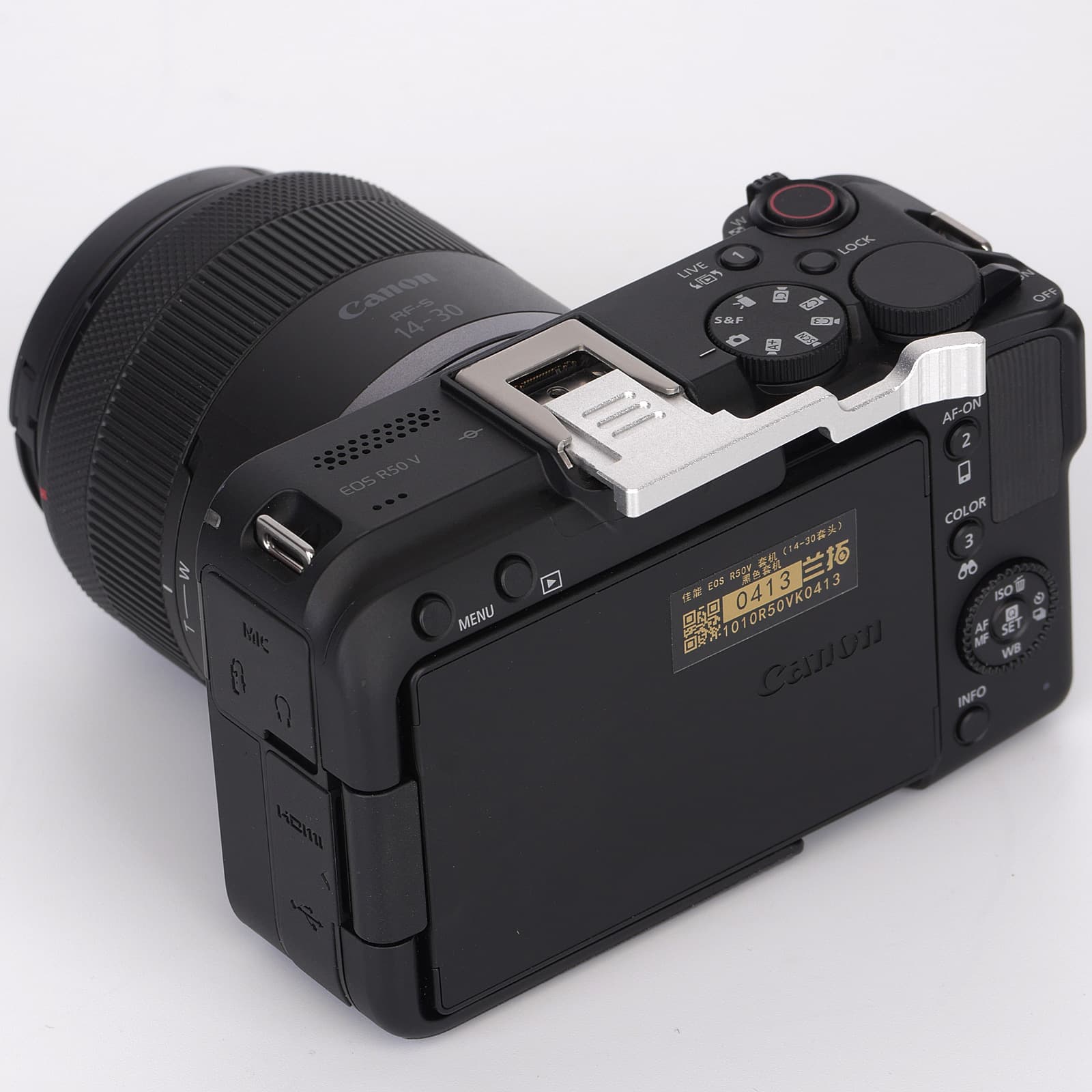 Compatible with Canon R50V Special Finger Grip, High Hardness Aluminum Alloy Thumb Grip
