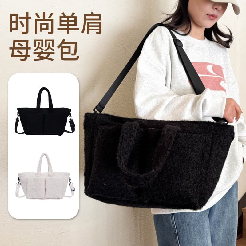 High-quality large-capacity mommy bag, new season baby bottle insulation casual shoulder bag, outing mommy storage bag
