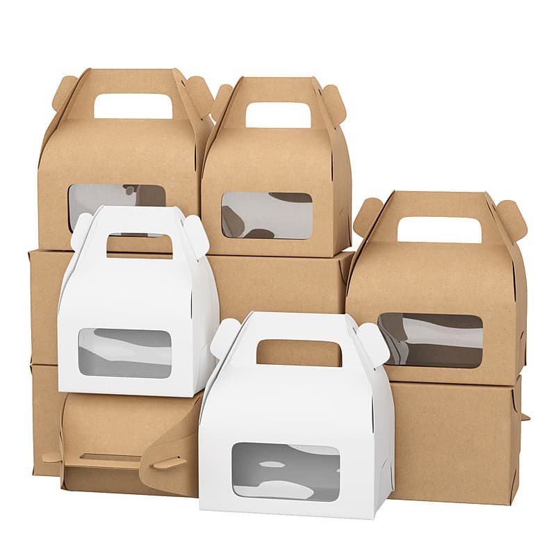 Small/Large Size Portable Pastry Box, Baking Packaging, Mousse Tart Box, Candy Food Takeaway Cake Packing Box