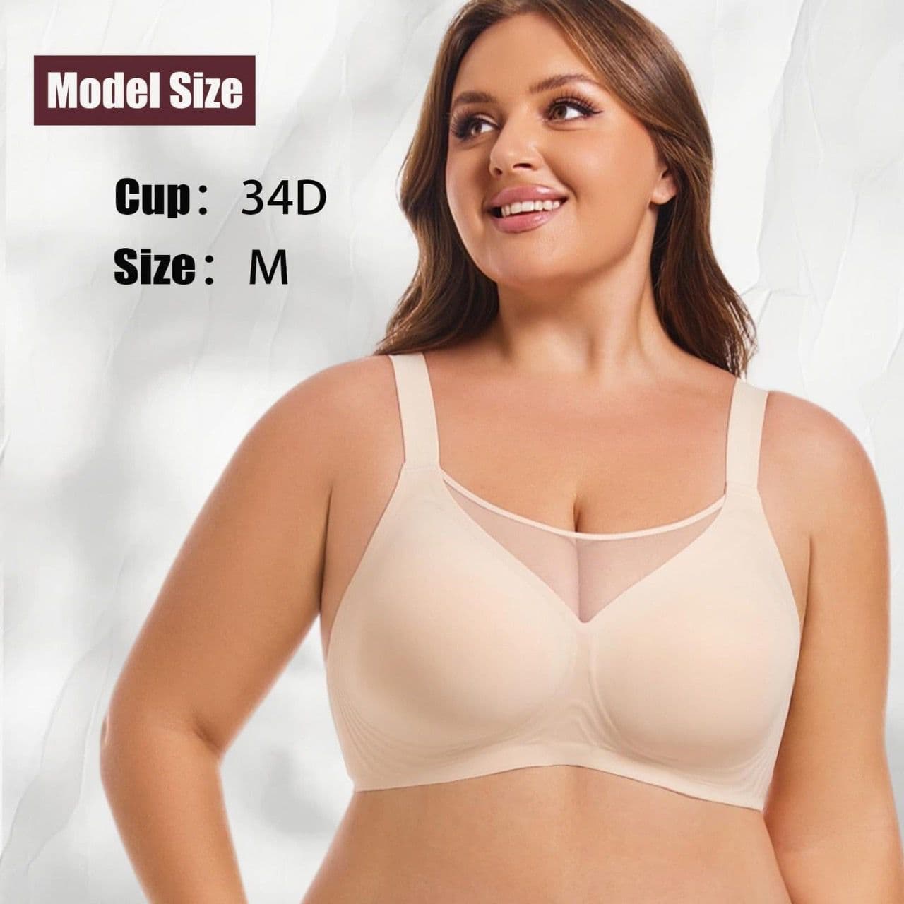 Plus Size Bra for Women, Push Up, Minimizer, Side Shaper, Wireless, Anti-Sagging Bra