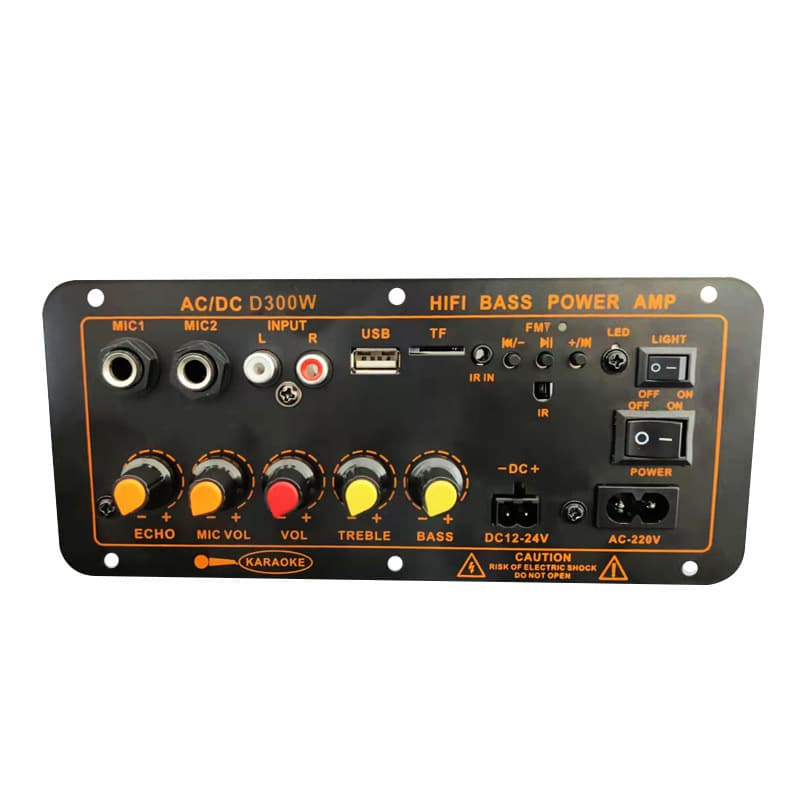 D300W 3-in-1 Car Bluetooth Amplifier Board with Reverb, Supports MIC Input, High-Power Mainboard