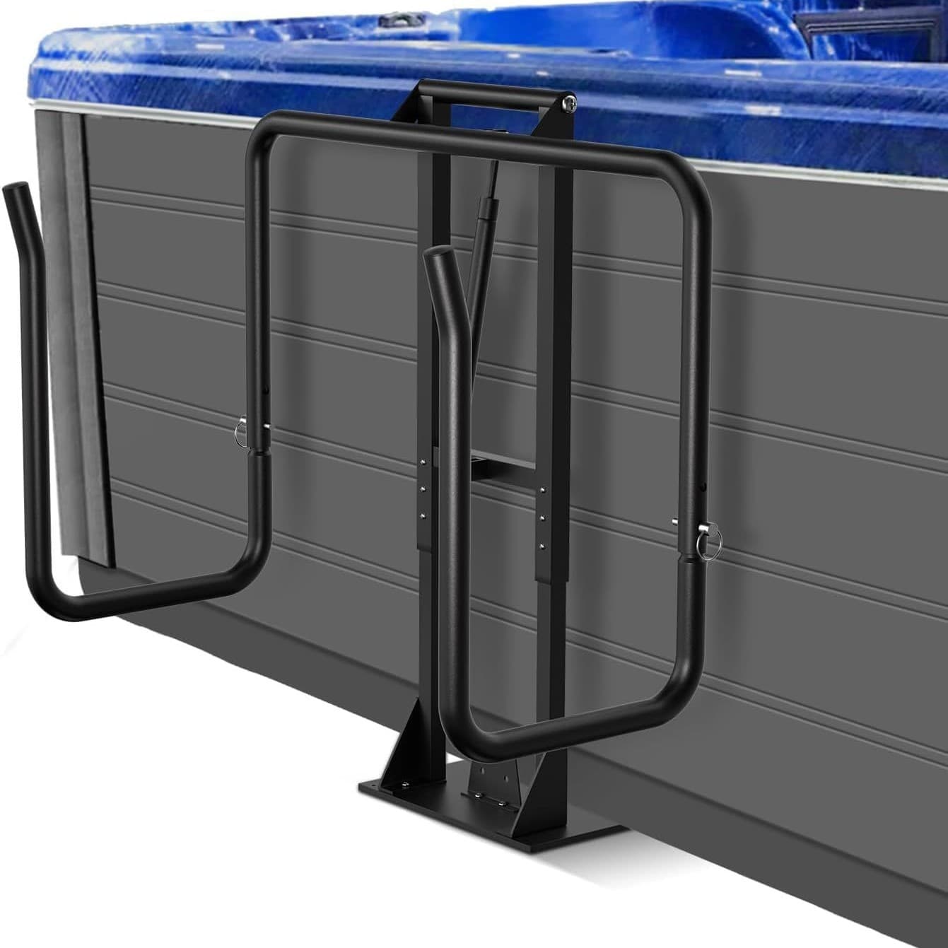 hot tub cover lift, hot tub cover collection box, hydraulic lift