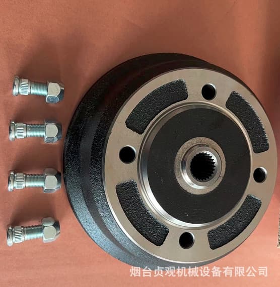 Rear Brake Drum with Bolts Compatible with Kawaki 41038-1336