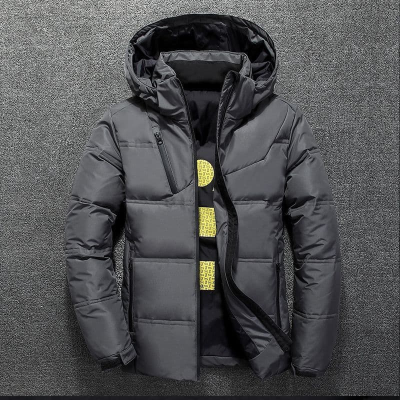 Winter Men's Short Slim Fit Korean Style Casual Thickened Warm Hooded Cold-Proof Jacket Cross-Border Men's Clothing