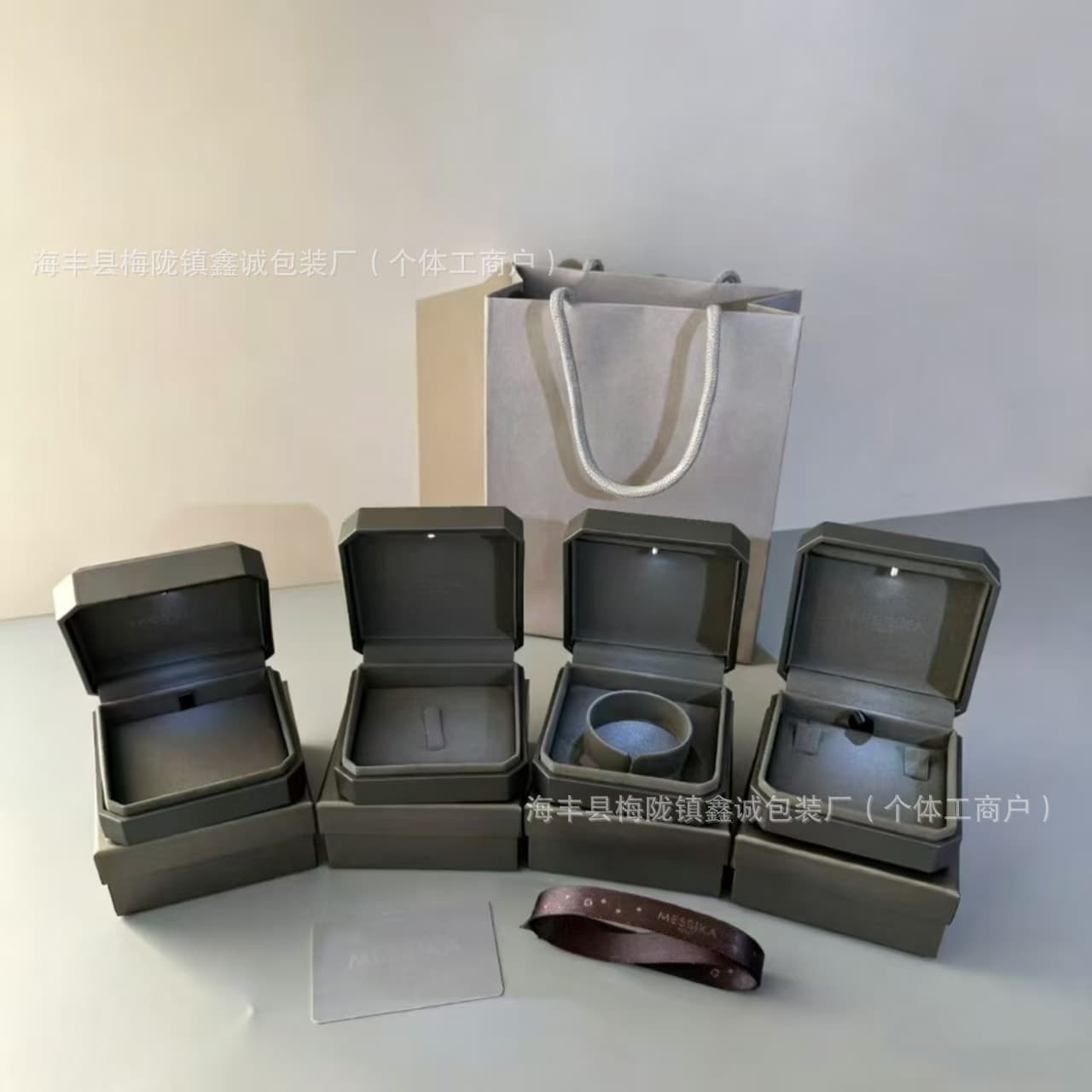 MESSIKA Counter Storage Box Jewelry Box Messika with Light Necklace Ring Bracelet Packaging Box Gold Edition Packaging