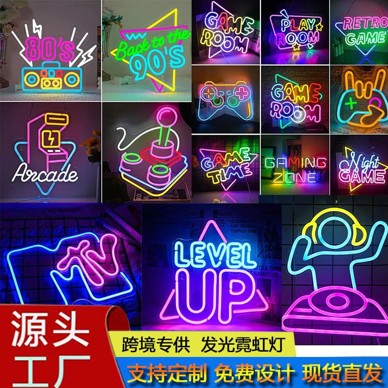 Amazon TEMU Standard LED Neon Light Wall Mounted Wall Decor for Bedroom Living Room Game Room Neon Sign