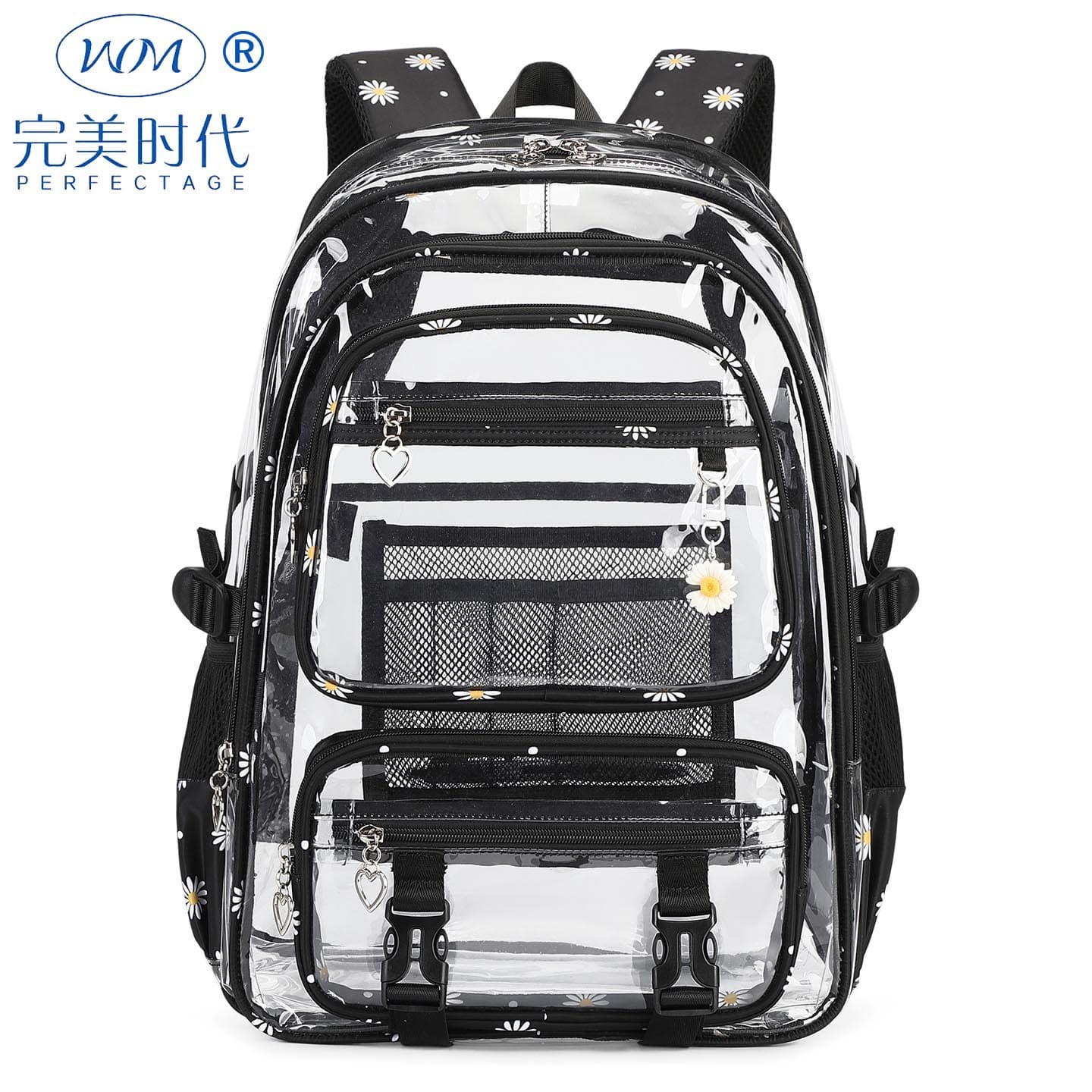 2026 New PVC Backpack for Girls Middle School Large Capacity Personalized Waterproof Transparent Backpack Lightweight Student Bookbag