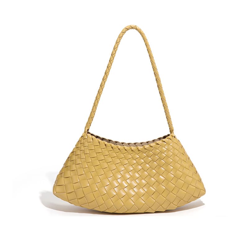 2026 New Hot Selling Woven Bucket Bag for Women, High-End Single Shoulder Underarm Bag, Trendy Retro Handbag with Detachable Pouch