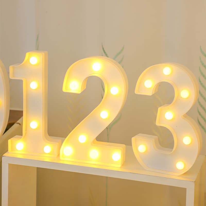 Cross-border Creative Party Decoration LED Letter Light for Proposal Confession Atmosphere Digital Sign Hotel Decorative Shape Light