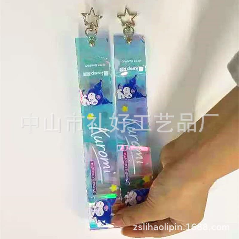 Color Printed Laser Wristband PVC Screen Cleaner Laser Phone Wrist Strap Laser Phone Lanyard Phone Strap