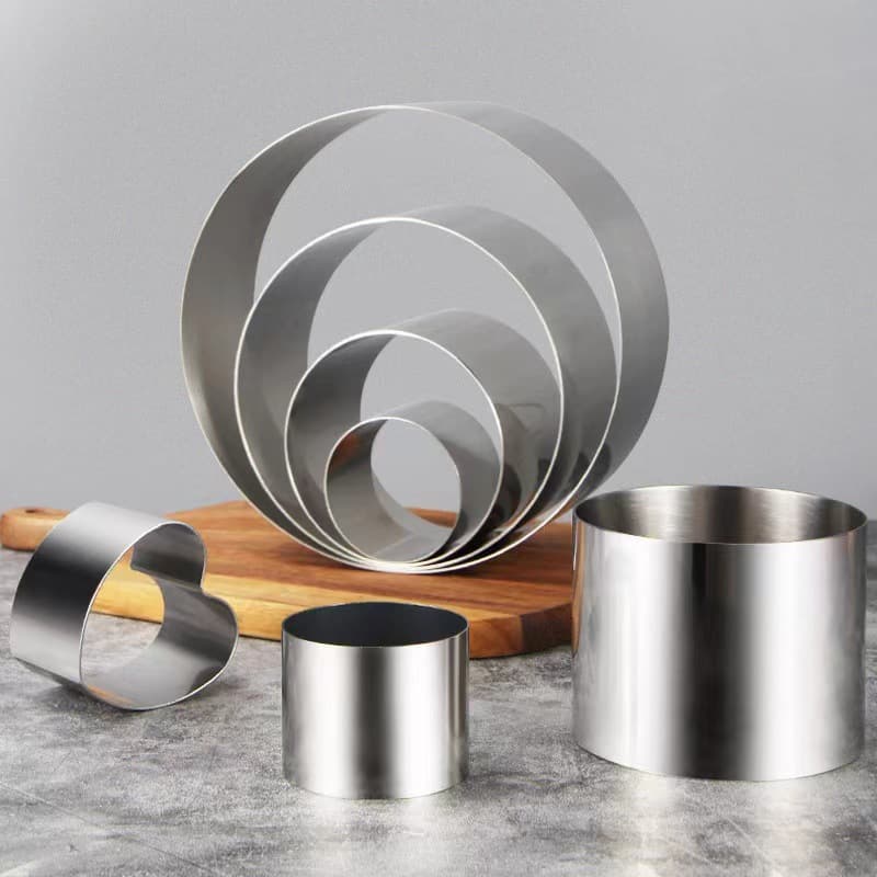 Raised Stainless Steel Round 4/6/8/10 Inch Mousse Ring Cake Ring Cheesecake Mold Height 5/6 Medium High
