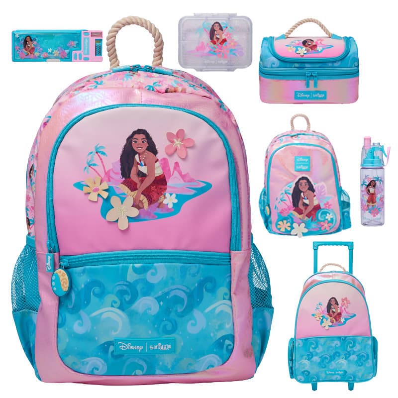 Australia Smiggle Rolling Backpack, Large Student Backpack with Wheels, Travel Bag