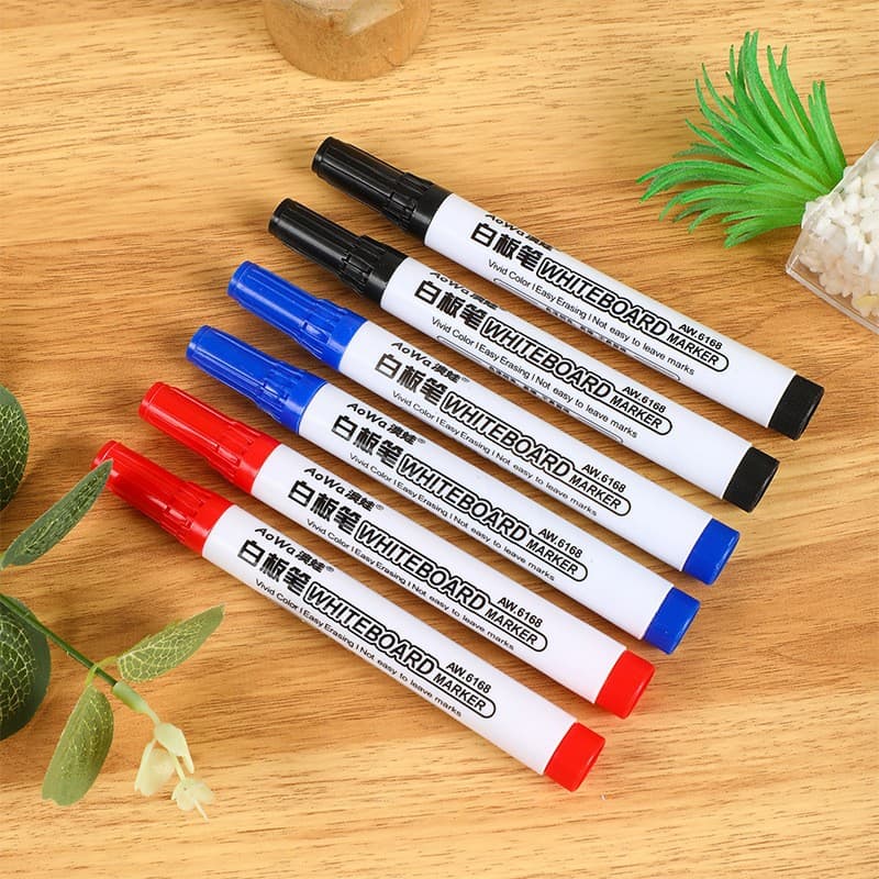 Smudge-free whiteboard marker, water-based black, for students, teachers, and office use