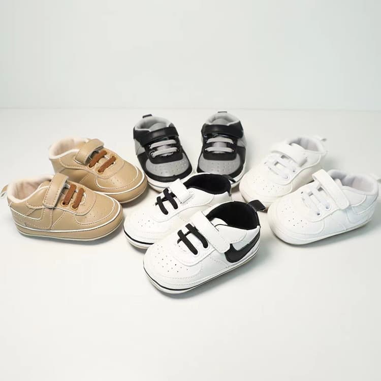 Hansheng 0-1 Year Old Baby Shoes Rubber Sole Non-Slip Toddler Shoes Spring & Fall Baby Sports Shoes
