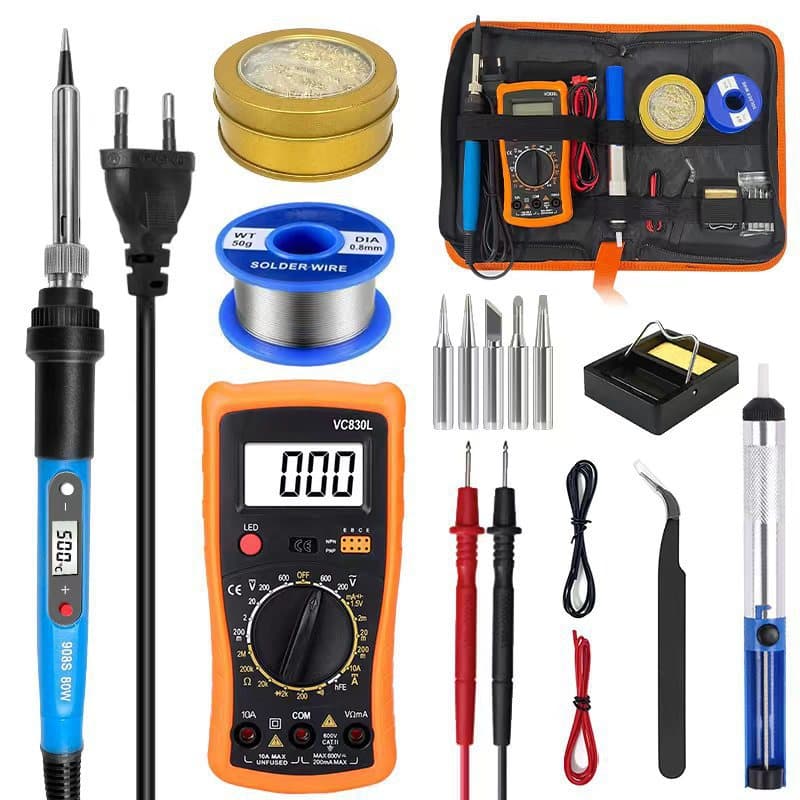 Factory 80W Internal Heating Digital Display Soldering Iron Tool Set 908S Adjustable Temperature Soldering Pen for Electronic Repair Equipment