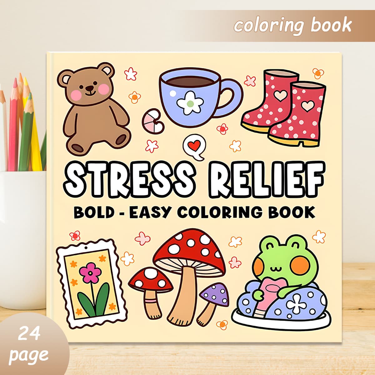 New Cross-Border Best-Selling Stress-Relief Coloring Book Thickened Bulk Wholesale