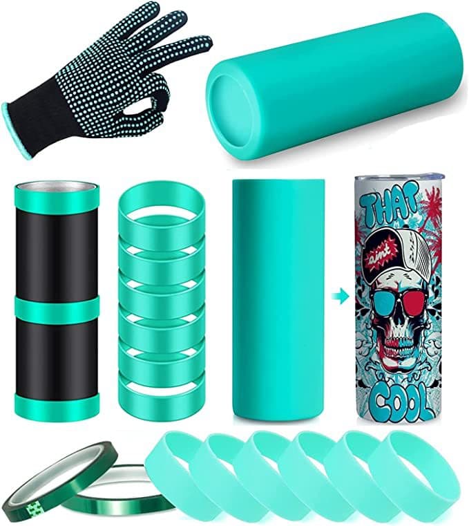10pcs Sublimation Silicone Sleeve Set for 20 oz Skinny Straight Tumblers