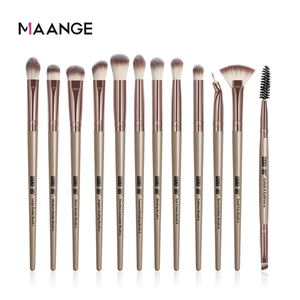 Factory Direct MAANGE 12-Piece Makeup Brush Set Makeup Tool AliExpress Shopee