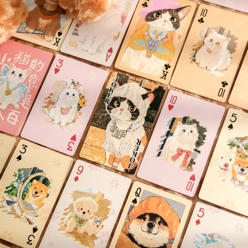 Mr. Paper's Adorable Pet Playing Cards - Cute Party - Original, Personalized, High-Value Playing Cards for Guandan, Dou Dizhu, and Other Games