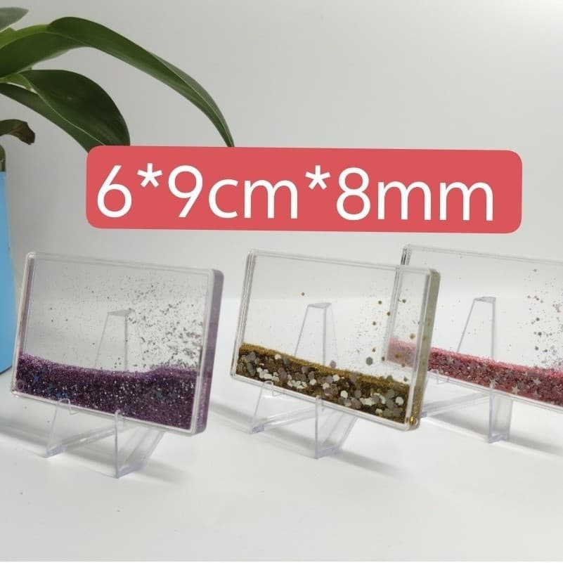 Sand Art Mahjong Stand Photo Frame 6*9 Acrylic PC Injection Molded, Cultural Tourism Sand Art Refrigerator Magnet