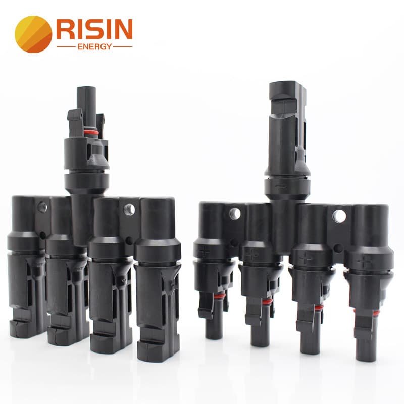 4-to-1 Branch Parallel MC4 Connector 50A 1000V Photovoltaic Solar Panel Cable Connector