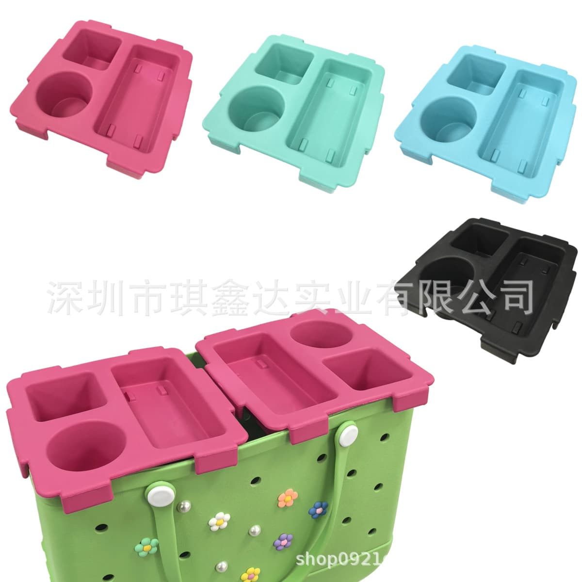 Cross-border Hot Selling Bogg Cup Holder Small Half Lid Cup Holder Beach Pool Snack Drink Bogg Storage Tray