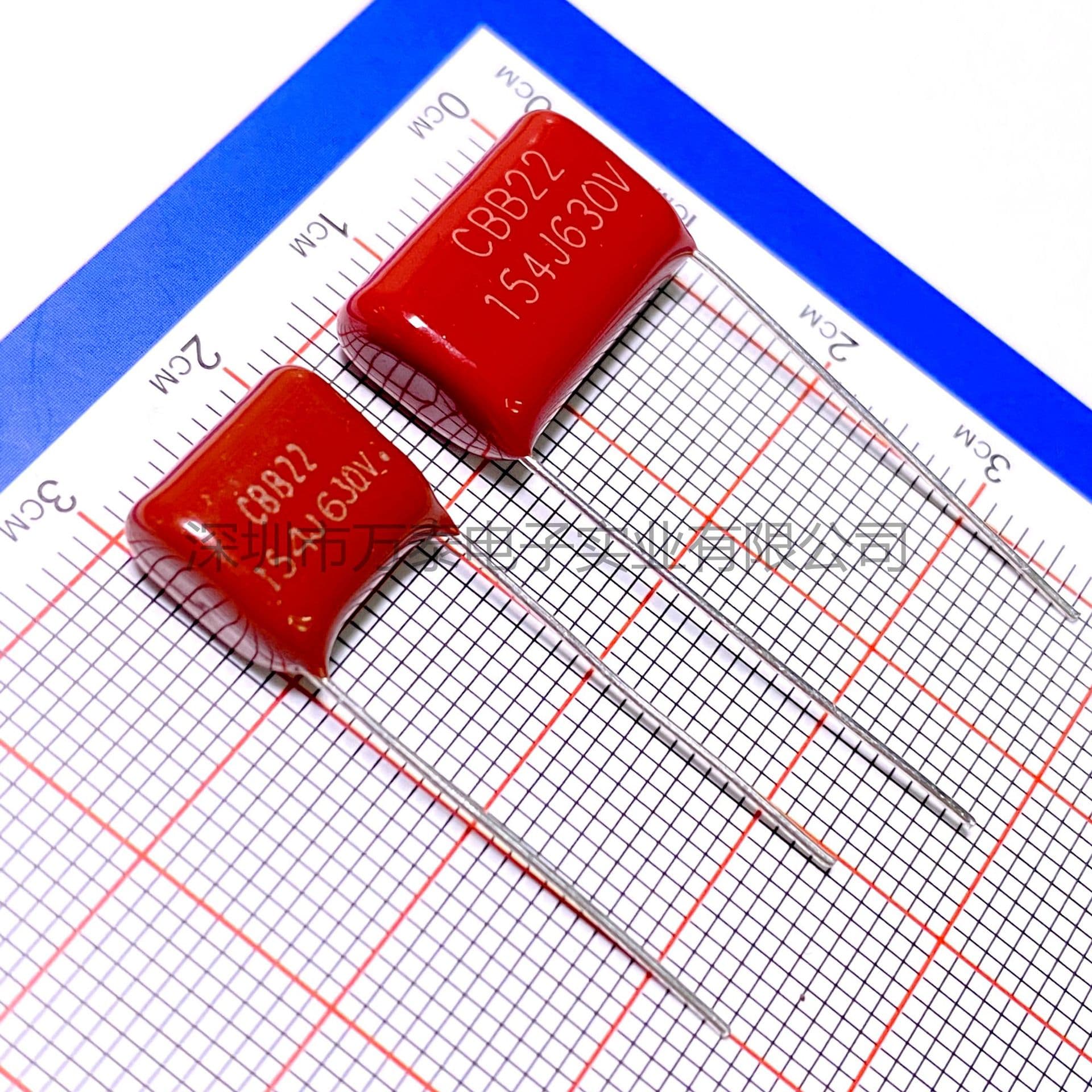 Genuine CBB22 630V 154J 150NF P=10/15MM CBB metallized film capacitor 0.15