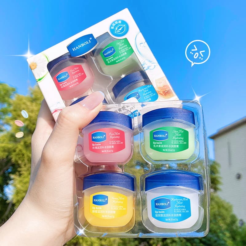Tiktok Vaseline Moisturizing Lip Balm Kit Moisturizing Lip Mask for Men and Women Lip Care Anti-Dry Lip Balm Wholesale