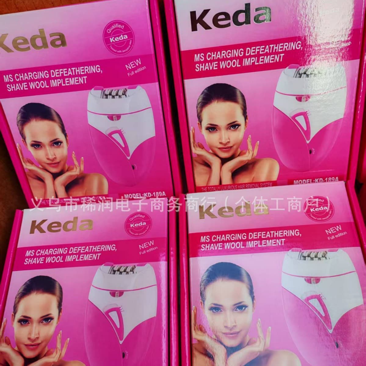 Keda KD-189A Women's Epilator for Private Areas, Underarm, Leg Hair, Rechargeable Clamp Wheel Hair Remover for Men and Women