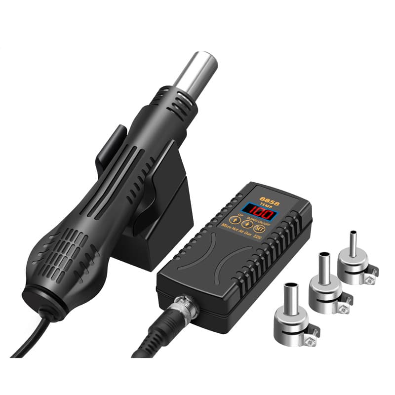 8858 Hot Air Gun Soldering Station 220V Digital Display Adjustable Temperature SMD Phone Repair Tool DIY Home Appliance Desoldering