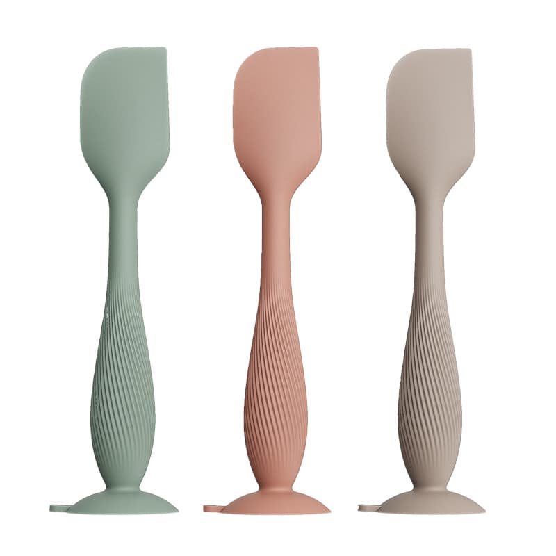 Baby Silicone Medicine Spoon with Suction Cup, Ointment Applicator, Diaper Rash Silicone Scraper, Red Bottom Butt Spatula