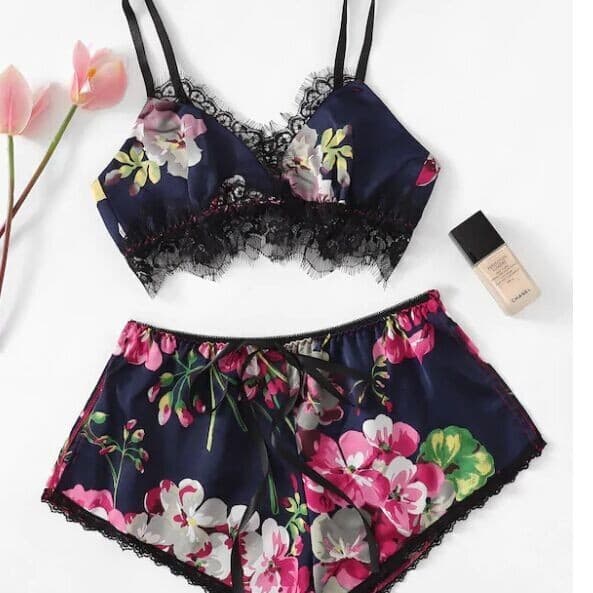 2022 New European and American Lingerie Hot Selling Overseas Plus Size Factory Stock Printed Lingerie Factory Drop Shipping