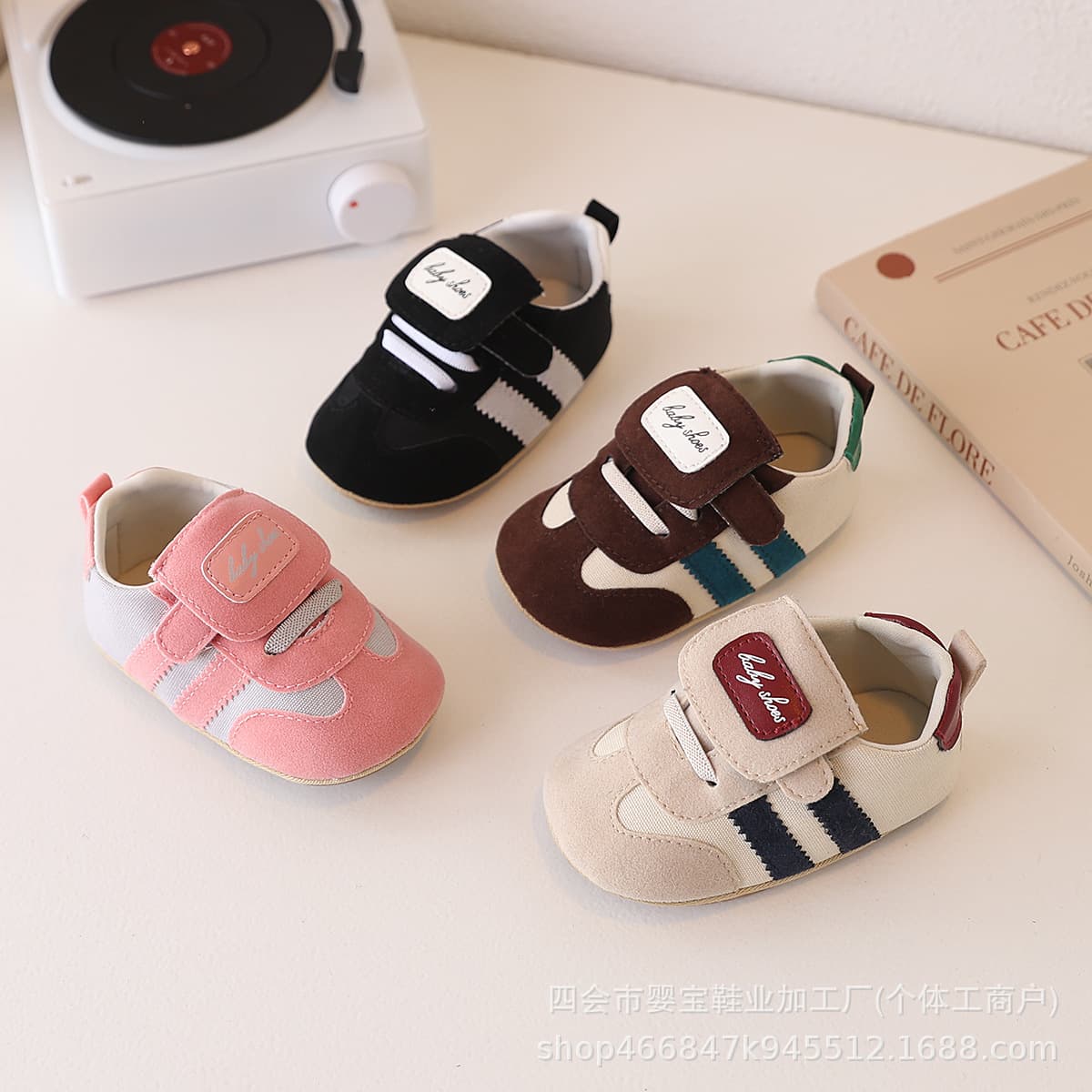 Spring/autumn baby shoes for 6-12 months, anti-slip unisex 0-1 year breathable soft-soled casual sports walking shoes