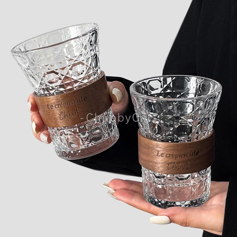 Ins Hanging Ear Coffee Cup, Iced Americano Latte Art Cup, Japanese-Style Glass Cup, Heat-Resistant Tea Cup, High-Appearance Water Cup for Women