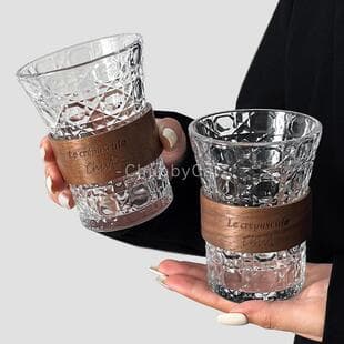 Ins-Style Drip Coffee Cup, Iced Americano Latte Art Cup, Japanese Heat-Resistant Glass Cup, High-Aesthetic Water Glass for Women