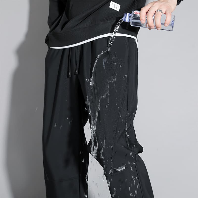 2025 New Plus Size Men's Nylon High Elastic Sports Casual Pants for Spring and Autumn