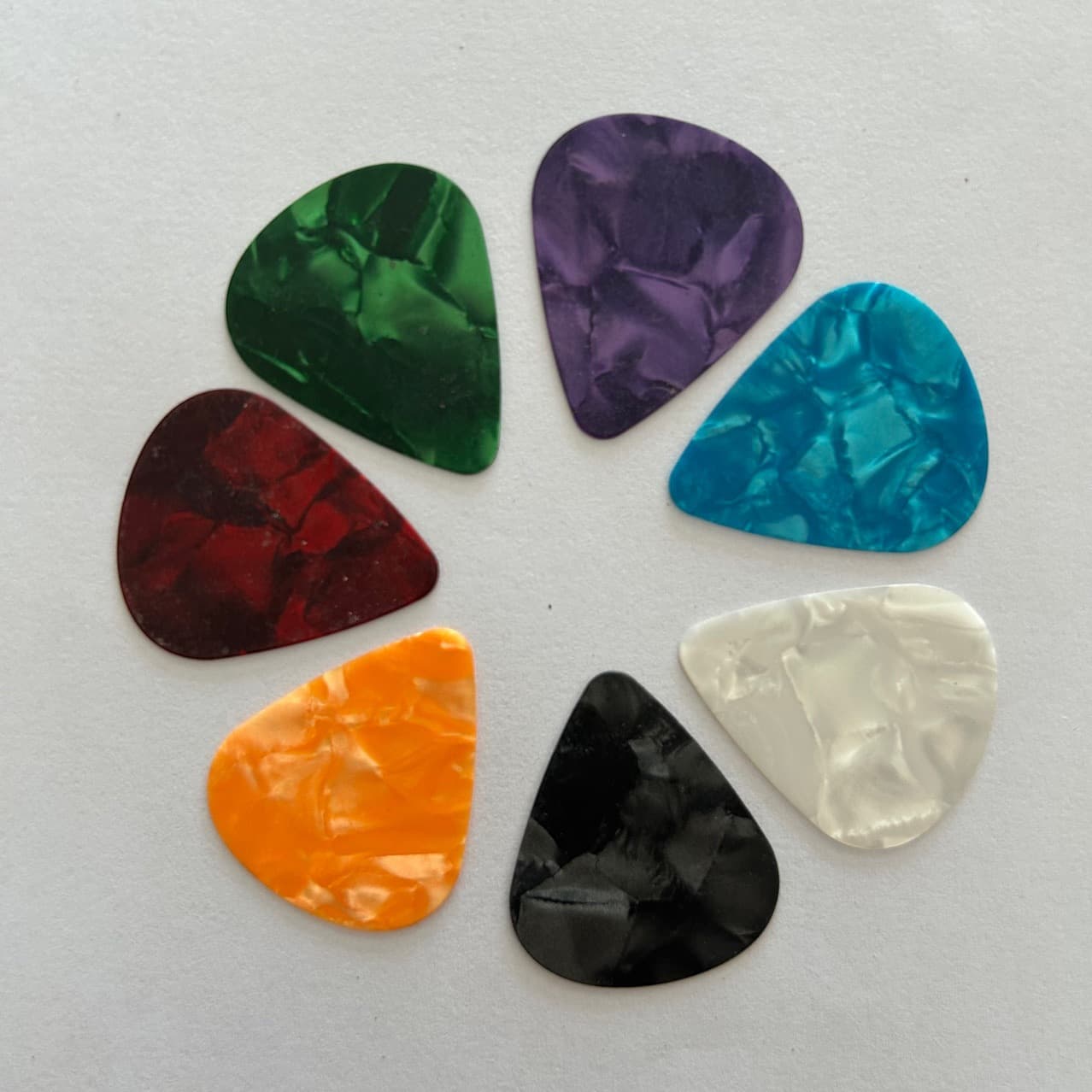 0.46/0.71/0.96mm Celluloid Picks for Acoustic Guitar Fingerpicks, Electric Guitar Plectrum, Ukulele