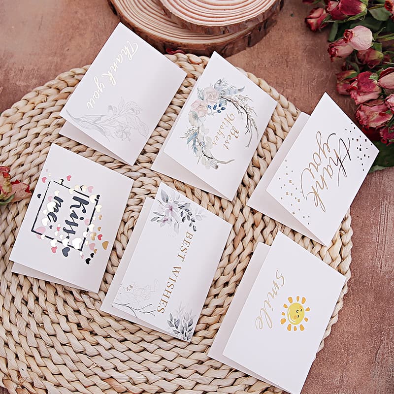 ins style cartoon hot stamping greeting card blessing small card message card thanksgiving universal flower shop cake shop universal