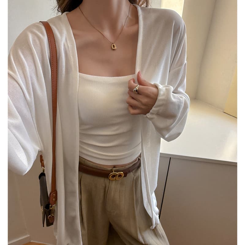 Women's Summer Sun Protection Knitted Cardigan, Lightweight Long Coat, Loose and Versatile Top