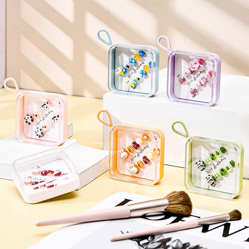 6.5 Wearable Nail Box, High-End Transparent Handmade Nail Display and Storage Case, New Factory Direct Model