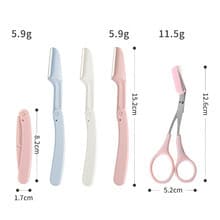Factory Direct Eyebrow Scissors with Comb Beauty Scissors Eyebrow Trimmer Makeup Scissors Eyebrow Scissors Plastic Scissors