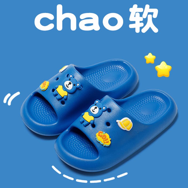 Children's Non-Slip Slippers, Summer Bathroom Cartoon Sandals for Boys and Girls, Parent-Child Matching