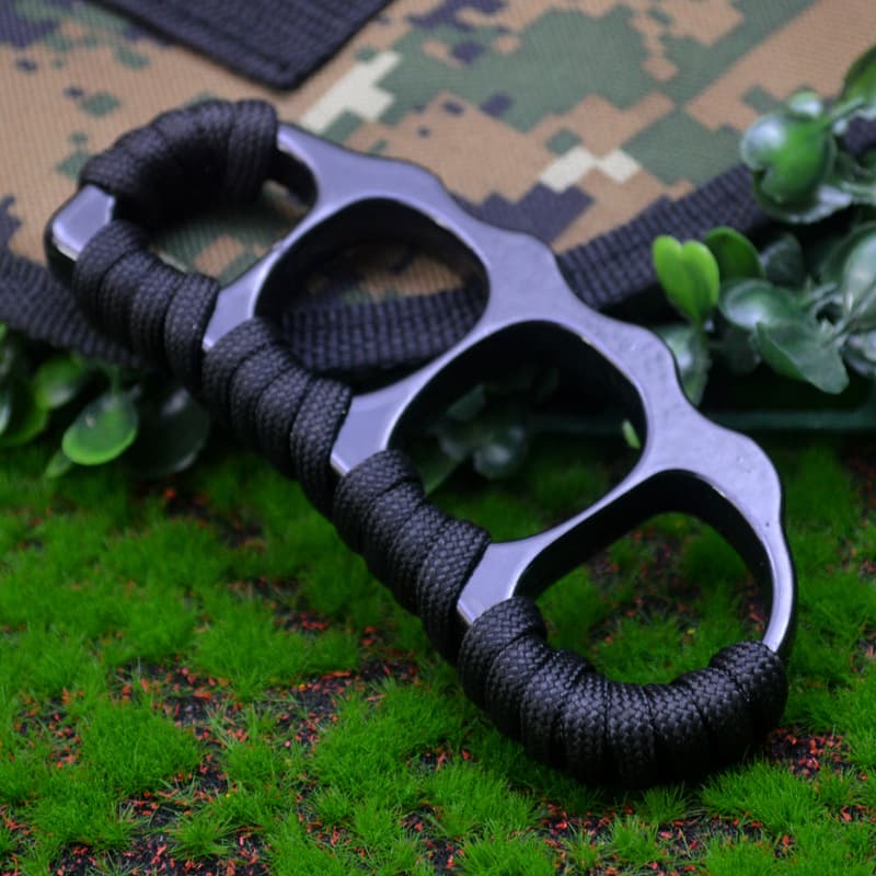 Cross-border Pea Pod Four-Eye Knuckle Ring Four-Finger Hand Ring Bracelet Small Pea Pod Knuckle Duster Punch Ring
