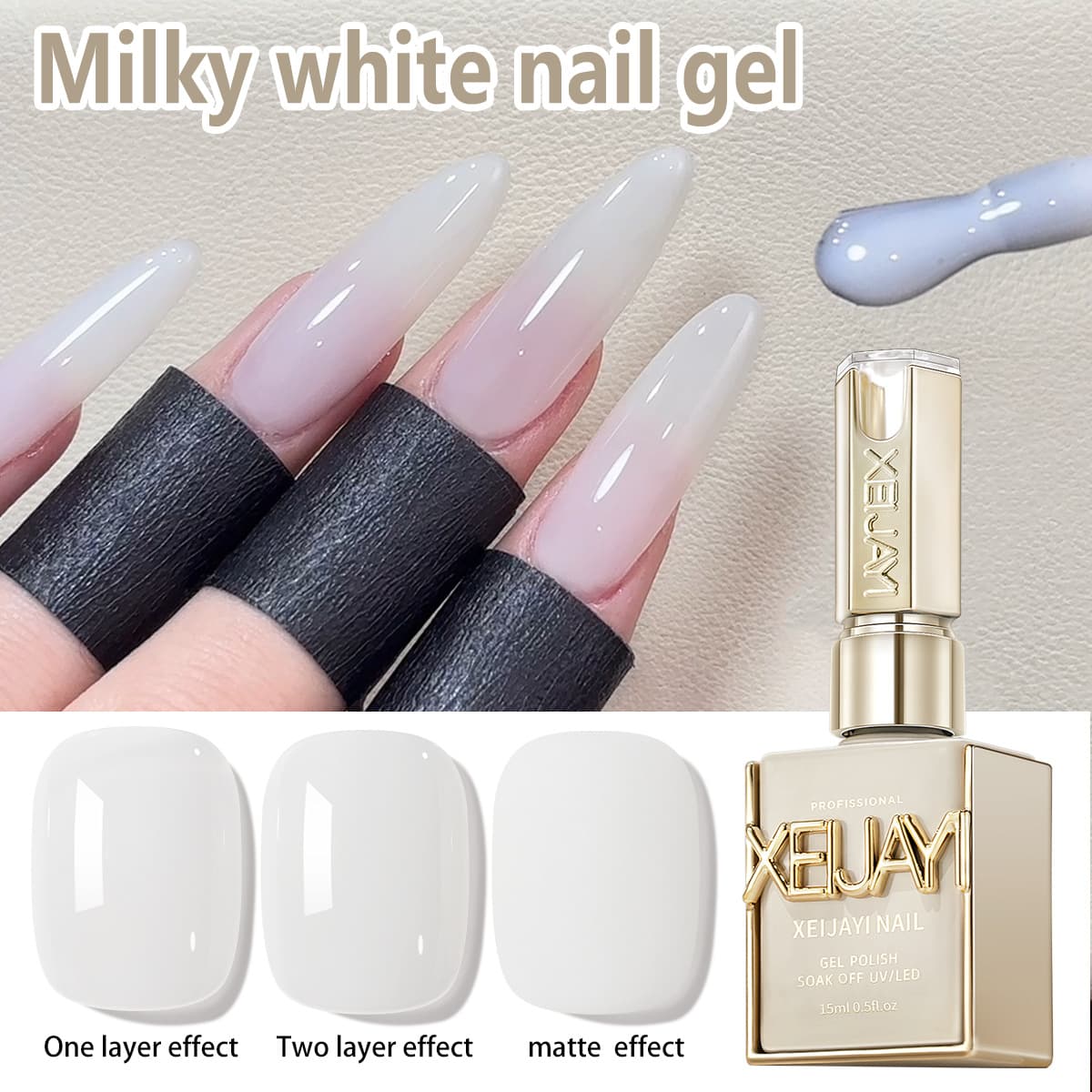Nail Milk Protein Gel Polish New French Ombre Gradient Icy Milky White Nail Salon Exclusive Trendy Color