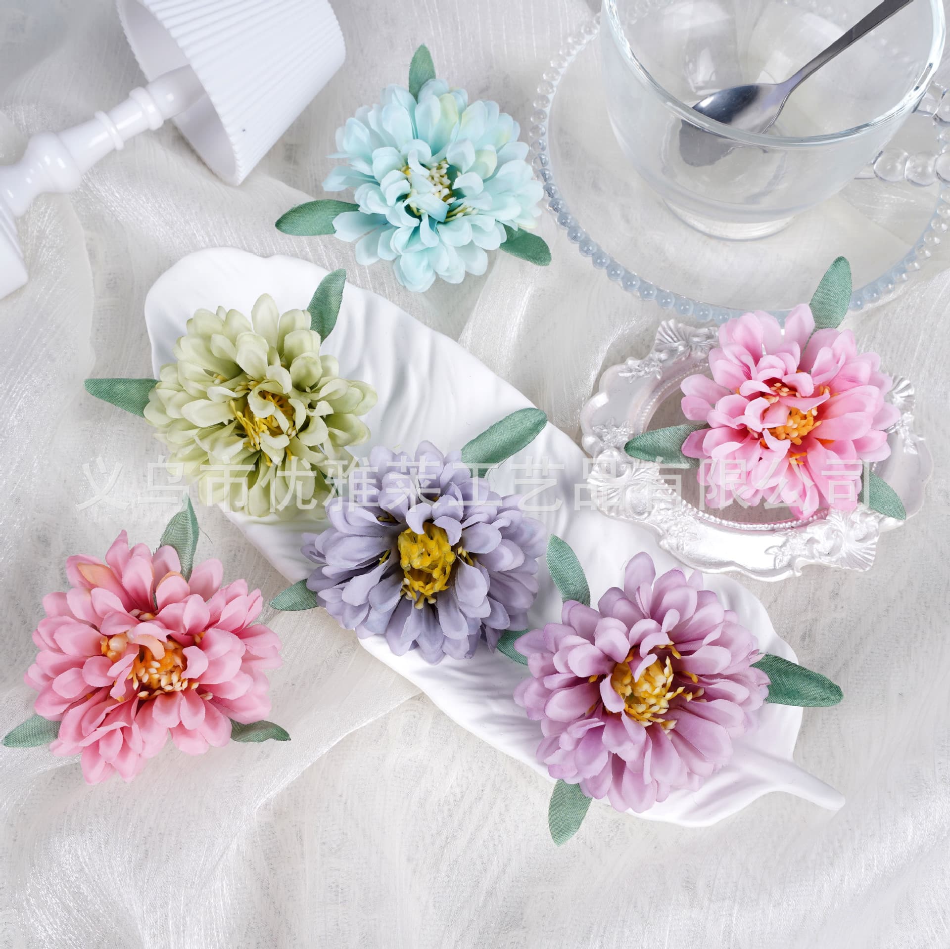Forest-style simulated peony flower for DIY handmade vintage hair accessories, decorative flower heads, and photography props