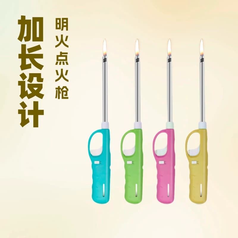 New Extended Kitchen Lighter Household Igniter Outdoor BBQ Ignition Torch Open Flame Lighter