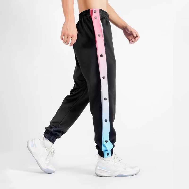 Lazy Youth Trendy Casual Pants, Cropped Pants for Men, Fashion Streetwear Gradient Button Pants, Stylish Sports Pants for Men