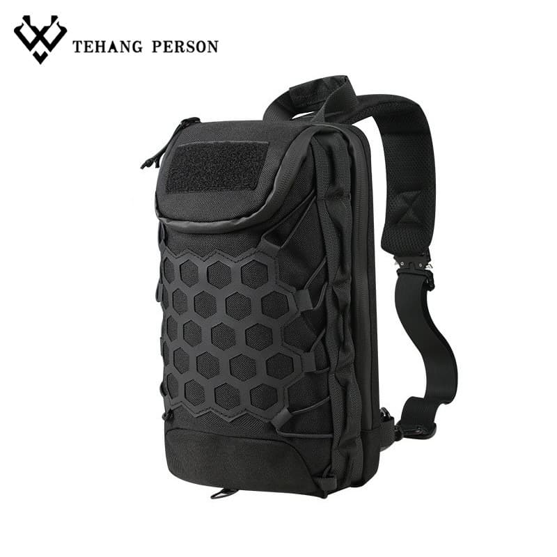 Tactical Crossbody Bag Men's Handheld Chest Bag Waterproof Cycling Phone Tech Sling Shoulder Commute Versatile Lightweight Quick-Open